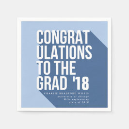 LÅNG SHADOW GRATULERAR TILL GRAD NAVY PAPPERSSERVETT