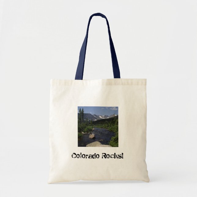 Lång sjö - Colorado stenar! Tygkasse (Framsidan)