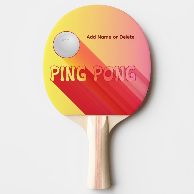 Lång skugga Personalisering Gradientfärger Sport Pingisracket (Framsidan)