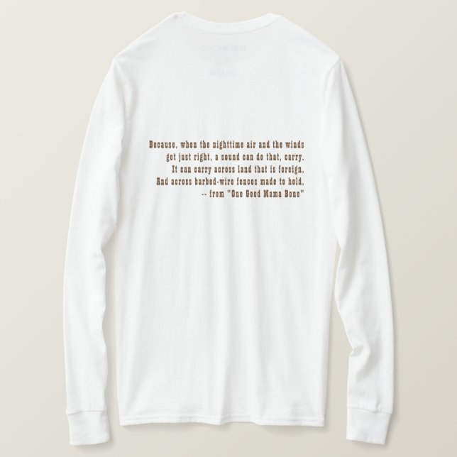 Lång-sl utslagsplats, ben för mammor för tee shirt (Design baksida)