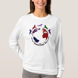 Lång Sleave målad ponnyT-tröja Tee Shirt