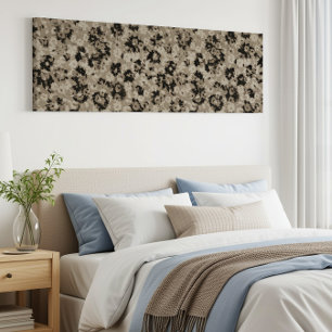 Lång, smal Vintage Modern Blommigt Arbetsyta har a Canvastryck