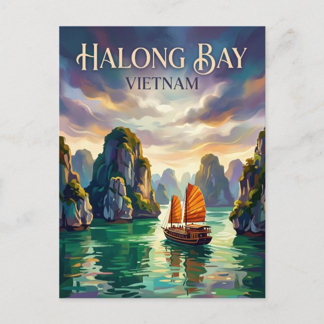 Lang Son (nära Halong Bay) Vietnam Vykort (Framsida)