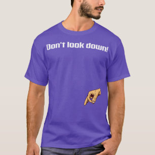 Lång sväng i Finger-cirkelspelet Humor titta ner i T Shirt