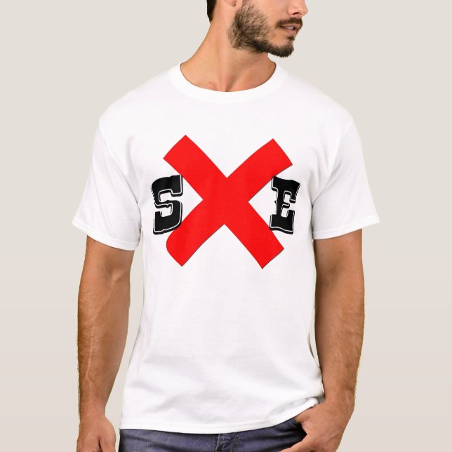 Lång t-skjorta för Straightedge Tröja (Framsida)