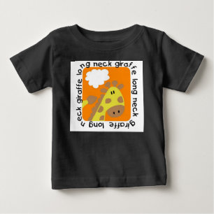 Lång T-tröja för Raglan för nackegiraffbaby T Shirt