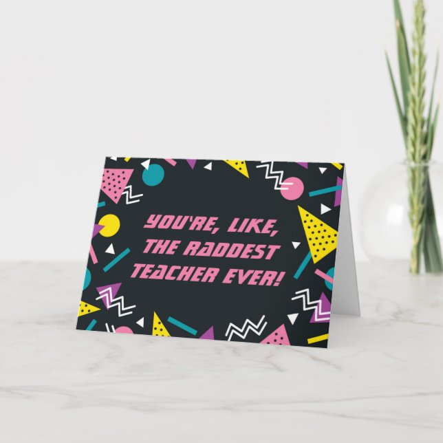 Lang Teacher-kort på 80-talet Kort (Framsida)