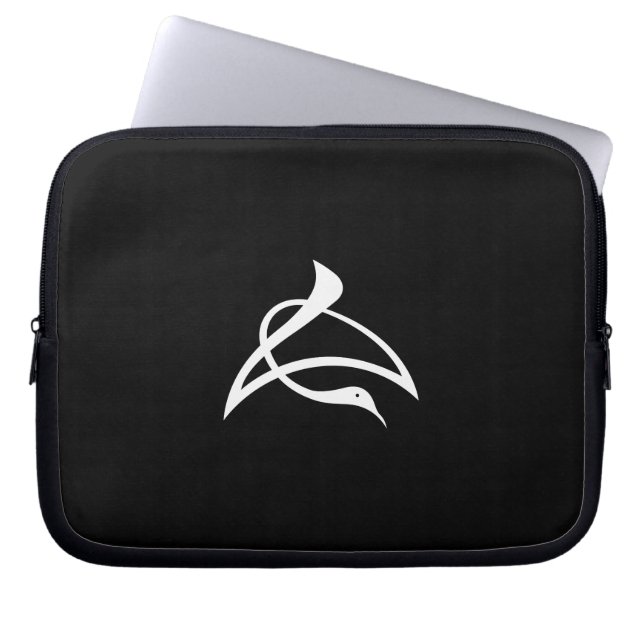 Lång tecken trana laptop fodral (Framsidan)