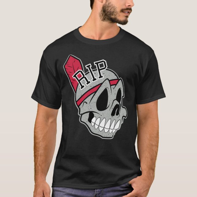 Lång tid, chef Distress Cleveland Baseball T Shirt (Framsida)