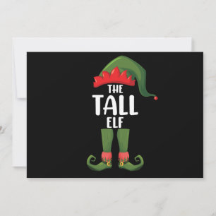 Lång tomte matchande familj jul inbjudningar