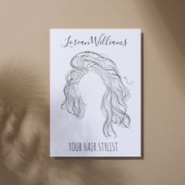 Lång vågigt hårklumpning reklamblad