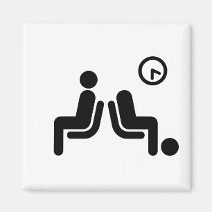 Lång vänteskylt magnet
