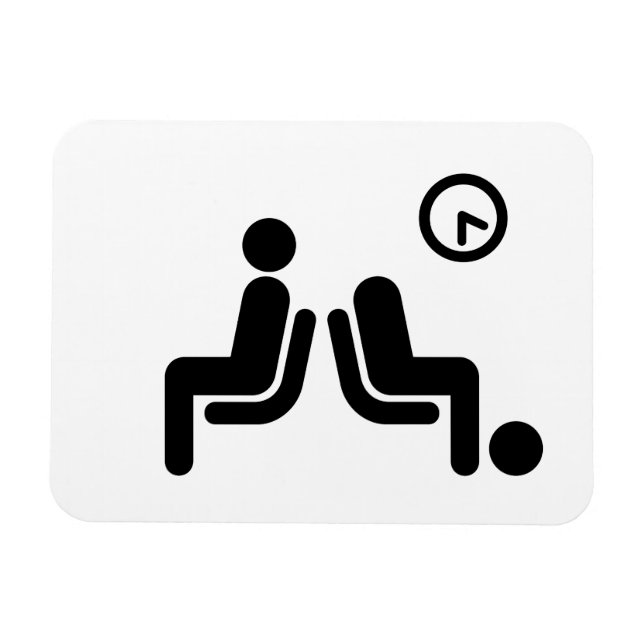 Lång vänteskylt magnet (Horisontell)