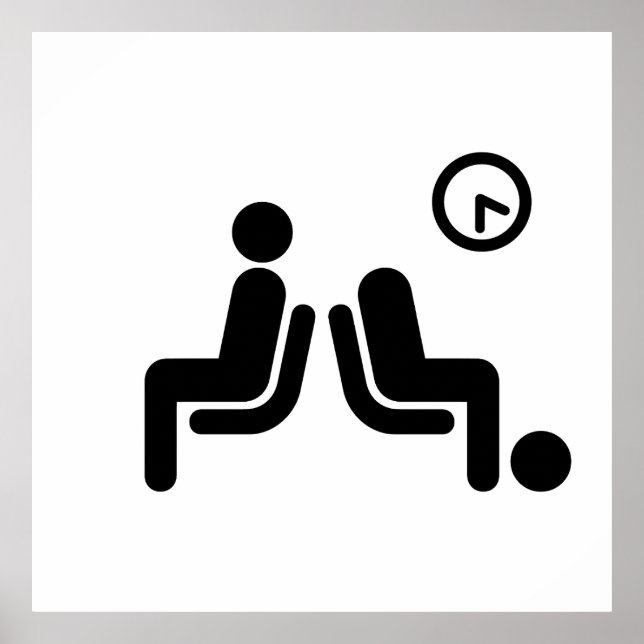 Lång vänteskylt poster (Framsidan)