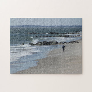 Lång vinter går på stranden pussel