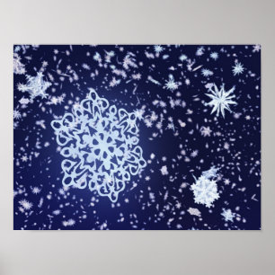 Lång vinter-nattutskrift poster