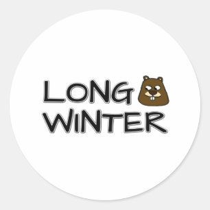 Lång vinter runt klistermärke