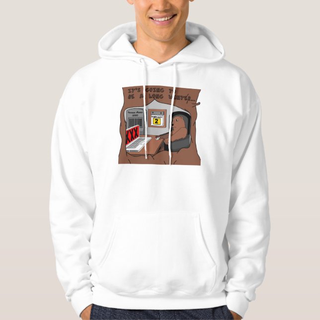 Lång vinter sweatshirt med luva (Framsida)