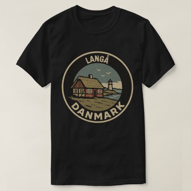 Langå, Danmark Danmark Danmark T Shirt (Design framsida)