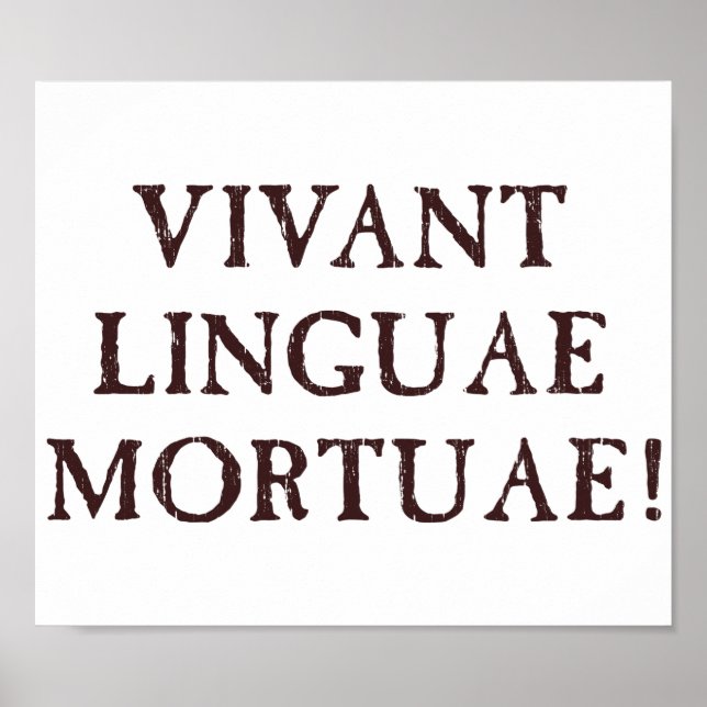 Långa, dödliga språk - latin poster (Framsidan)