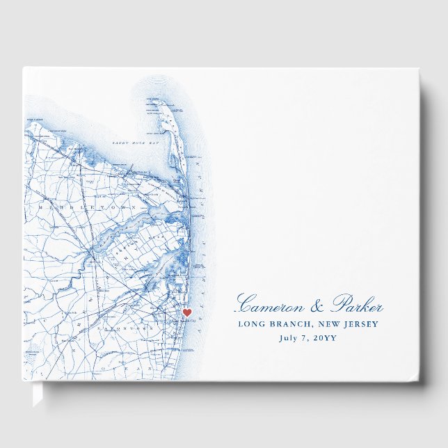 Långa Gren Karta Elegant bröllop Gästböcker (Framsida)