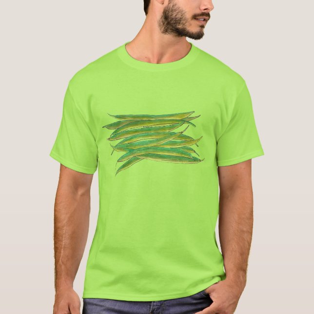 Långa Gröntar Bönor Vegetable Garden Veggies Veg T Shirt (Framsida)