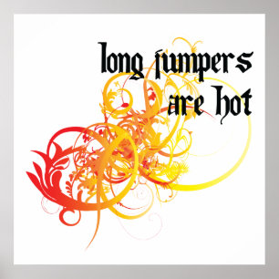 Långa Jumper är Hett Poster