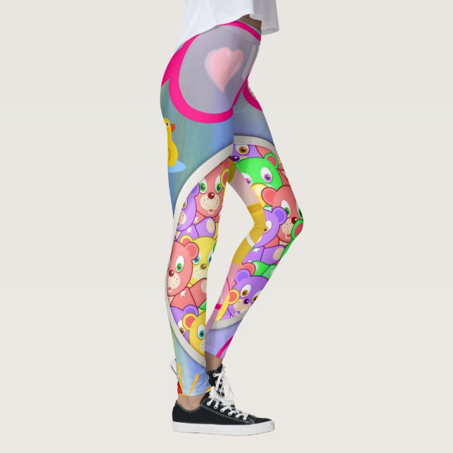 Långa legginger med björn leggings (Höger)