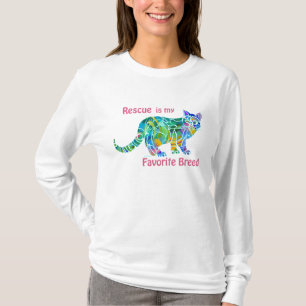 Långa muffa katträddingskjortor tee shirt