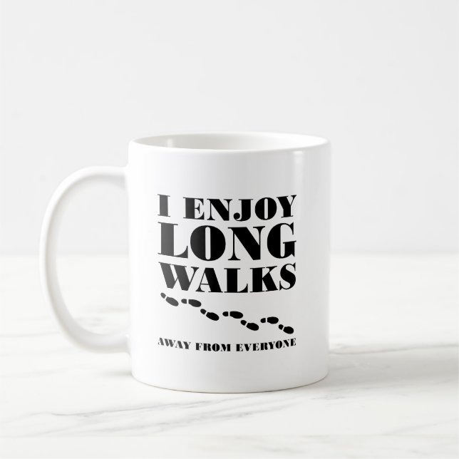 Långa promenader bort från alla Rolig mugg (Vänster)