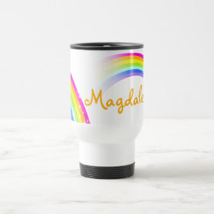 Långa regnbåge i namn/ungar i klubb mugg