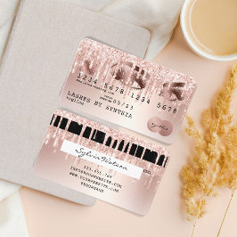 Långa streck med kredit-kortet formaterat Ro Guld Visitkort