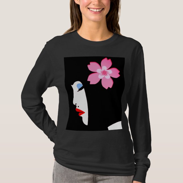 Långa T-tröjor för kvinnor T Shirt (Framsida)