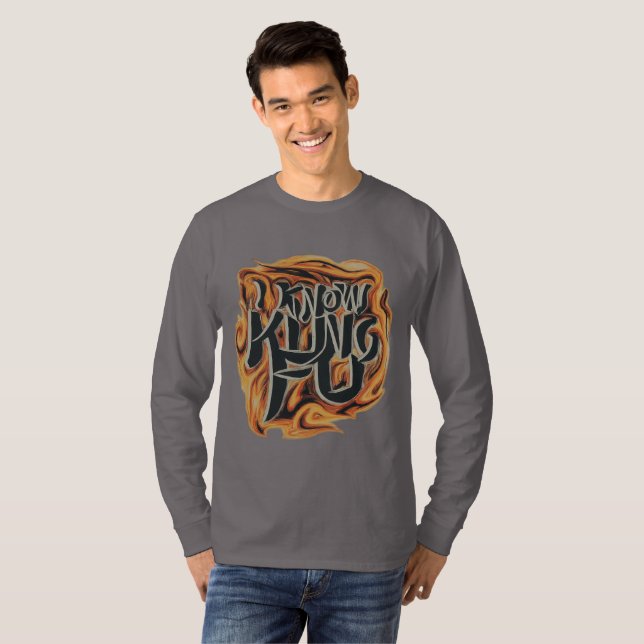 Långärmad av högsta kvalitet T-Shirt (Hel framsida)