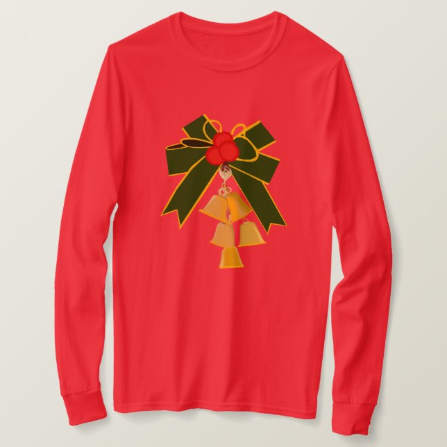 Långärmad av utandning i guld Klockor Shirt T (Design framsida)