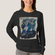 Långärmad Blå Fisk T-Shirt