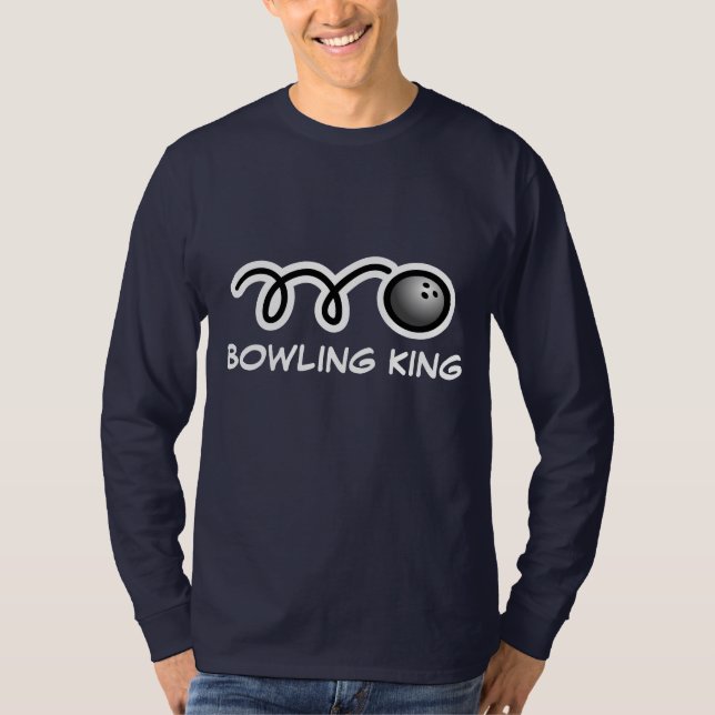 Långärmad bowlingskjorta| Bowling Kung Tröja (Framsida)