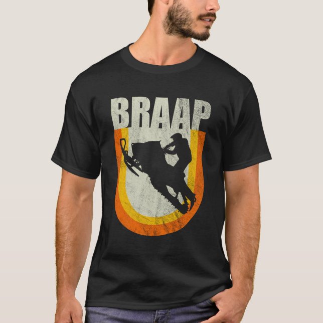 Långärmad Braap Snowmobile Rider T-Shirt (Framsida)