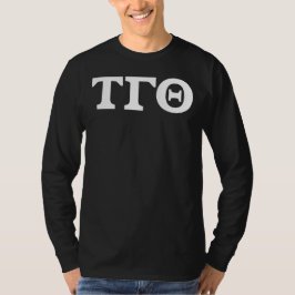 Långärmad Brev Shirt - Svartvit Brev T Shirt
