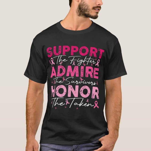 Långärmad Cancer-medvetenhet T Shirt (Framsida)