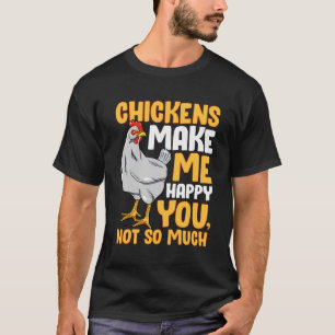 Långärmad Chickens gör mig till Lycklig T-Shirt Pe