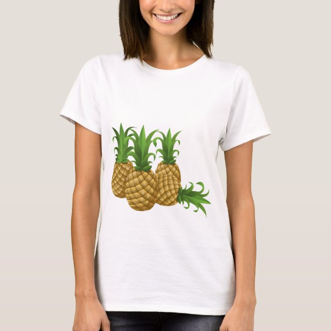 Långärmad för ananas blomma tee (Framsida)