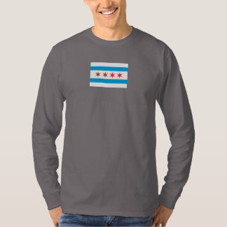 Långärmad för Chicago flaggaT-tröja Tee Shirt