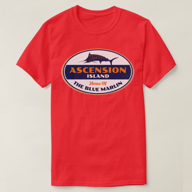 LÅNGÄRMAD för fiske på ASCENSIONIEN T Shirt (Design framsida)