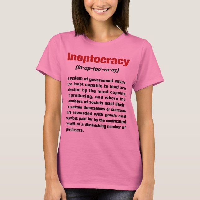 Långärmad för Ineptocracy definitiondamer Tee Shirt (Framsida)