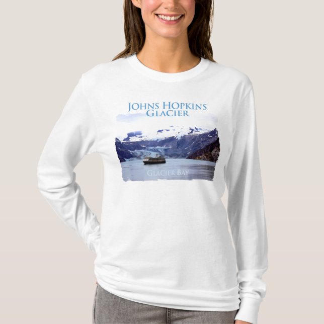 Långärmad för Johns Hopkins glaciärdamer Tee (Framsida)