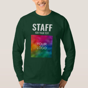 Långärmad för manar- på baksidan och framsidan t shirt