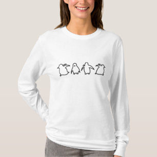 Långärmad för pingvinutslagsplatsskjorta t-shirt