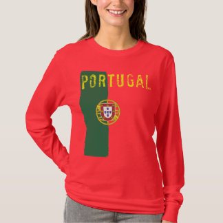 Långärmad för Portugal flaggadamer Tee Shirt