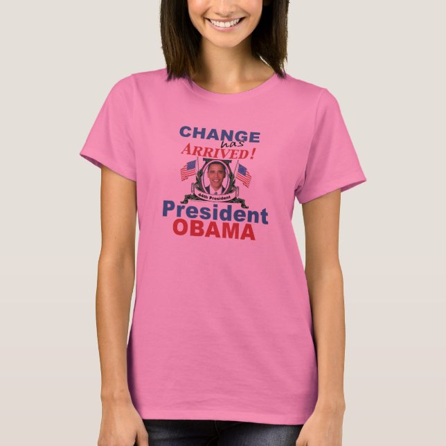Långärmad för presidentObama T-tröja T Shirt (Framsida)
